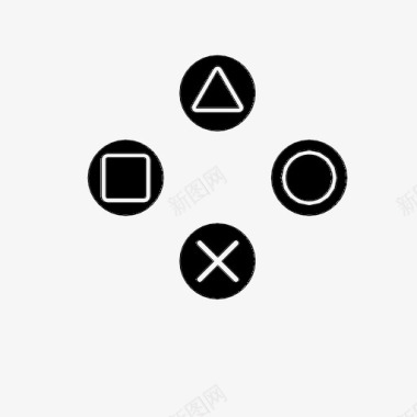 游戏板按钮形状索尼ps游戏按钮图标图标