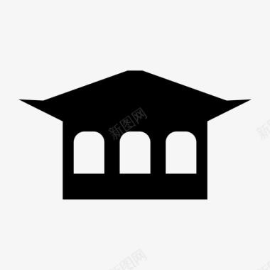 房屋建筑物大厦图标图标