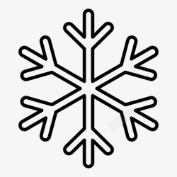 冷冻空调雪花冷冻冰图标高清图片