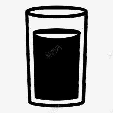 玻璃杯果汁液体图标图标