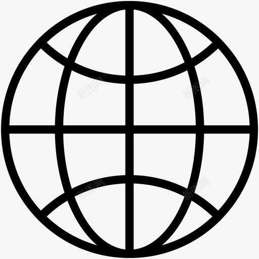 地球仪大气仪地球仪网格图标svg_新图网 https://ixintu.com 地球仪 地球仪网格 多媒体线图标 大气仪