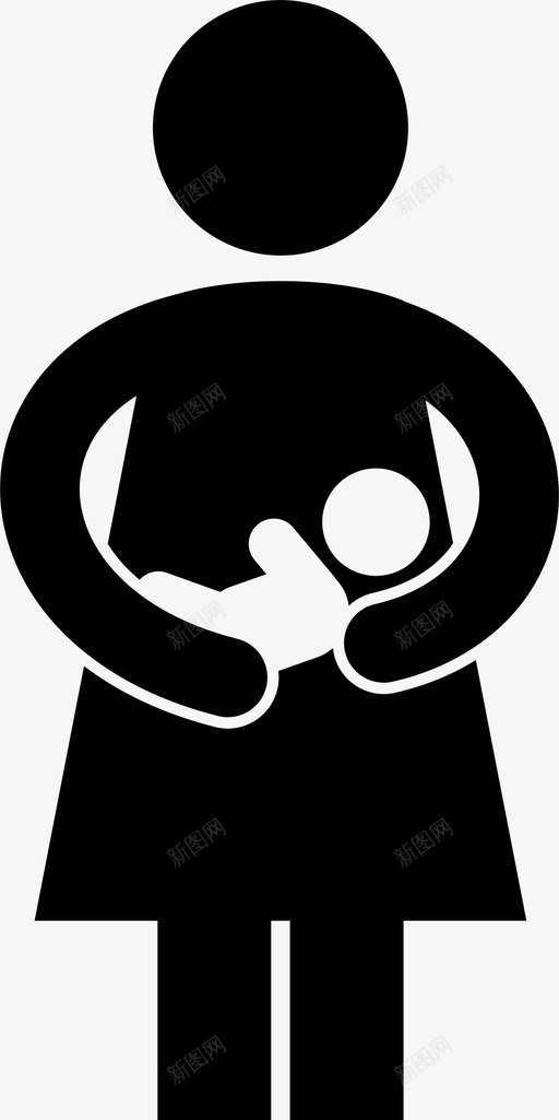 妈妈照顾宝宝照顾孩子图标svg_新图网 https://ixintu.com 女性日常事务 妈妈照顾宝宝 婴儿 孩子 家长 抱孩子 照顾