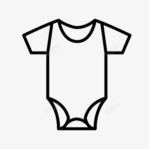 婴儿连体衣衣服儿童连体衣图标svg_新图网 https://ixintu.com 儿童连体衣 婴儿连体衣 衣服
