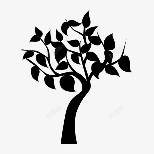 树木乔木植物图标svg_新图网 https://ixintu.com 乔木 木本植物 树木 植物 植物和树木