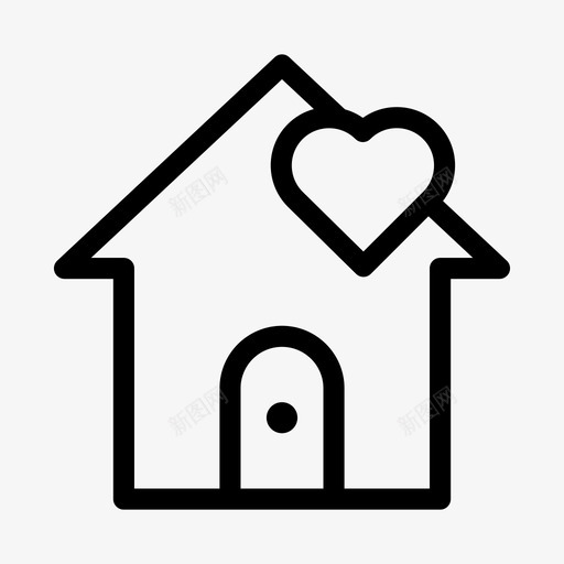 房子的心建筑爱情图标svg_新图网 https://ixintu.com 建筑 房地产 房地产和房子的图标 房子的心 爱情 爱情小屋