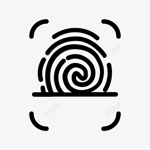 扫描指纹安全拇指图标svg_新图网 https://ixintu.com sacn 安全 扫描指纹 拇指