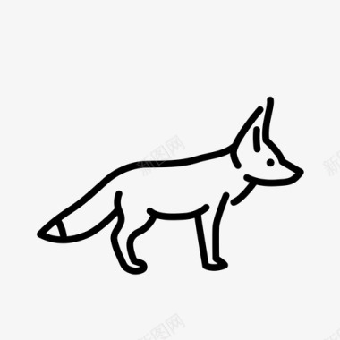 狐狸动物沙漠图标图标