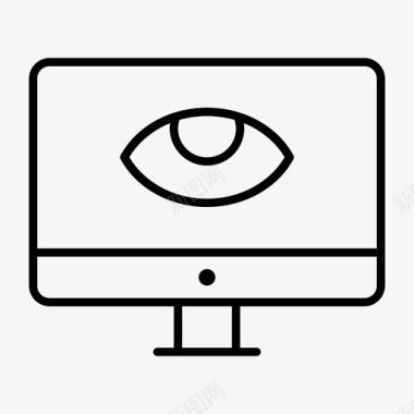 眼睛监视器计算机计算机显示器图标图标