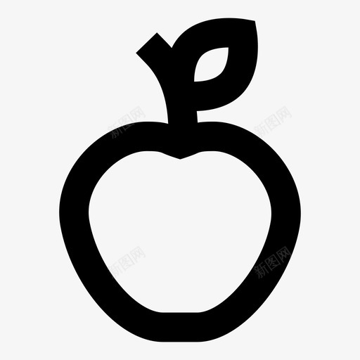 苹果甜点食物图标svg_新图网 https://ixintu.com 健康 水果 甜点 苹果 食物