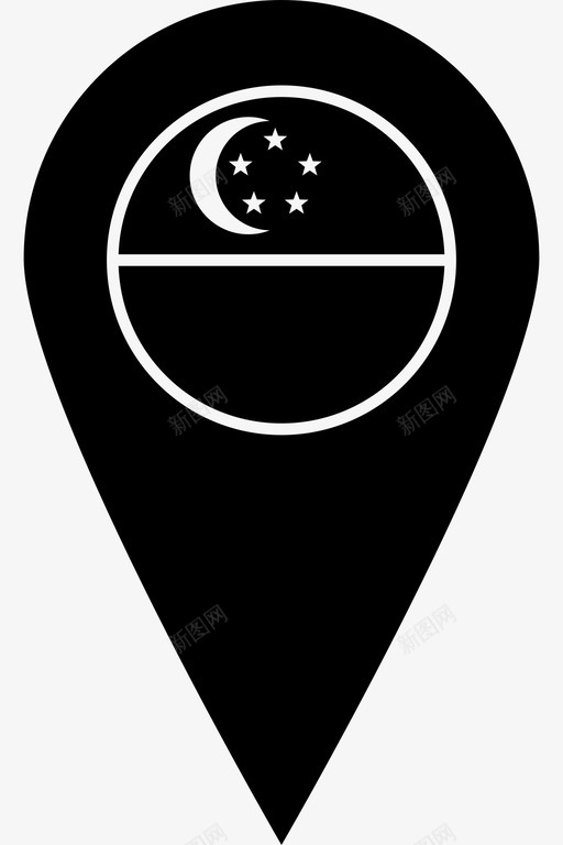 新加坡亚洲国家图标svg_新图网 https://ixintu.com 世界国旗地图标记符号 亚洲 国家 国旗 新加坡 新加坡人