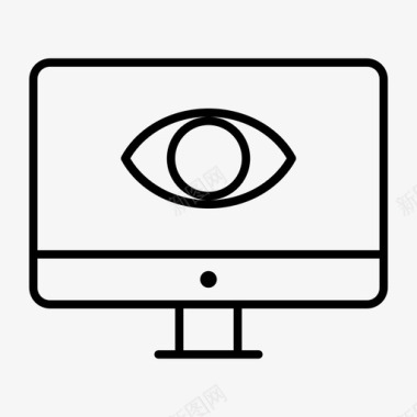 眼睛监视器计算机计算机显示器图标图标