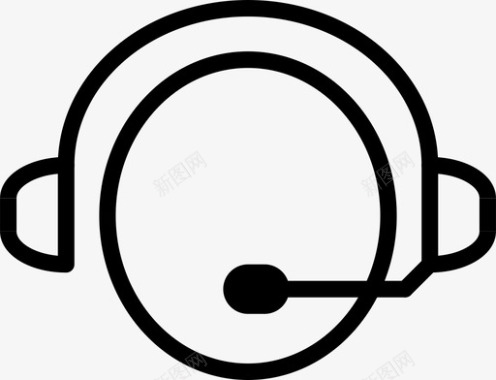 在线支持电子商务耳机图标图标
