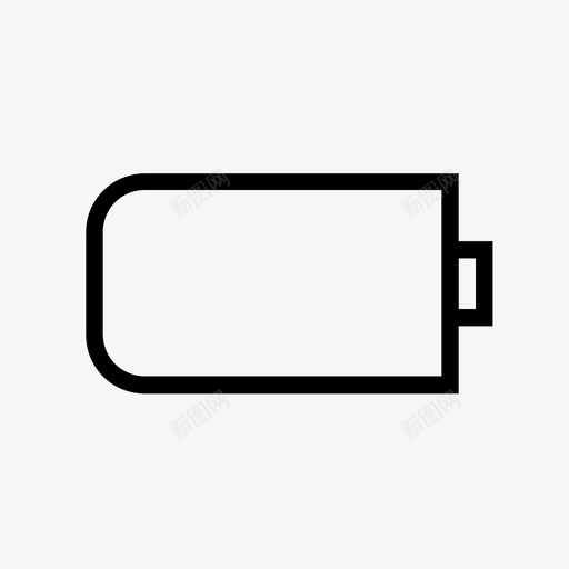 电池空不充电fa瘦型图标svg_新图网 https://ixintu.com fa瘦型 不充电 电池空