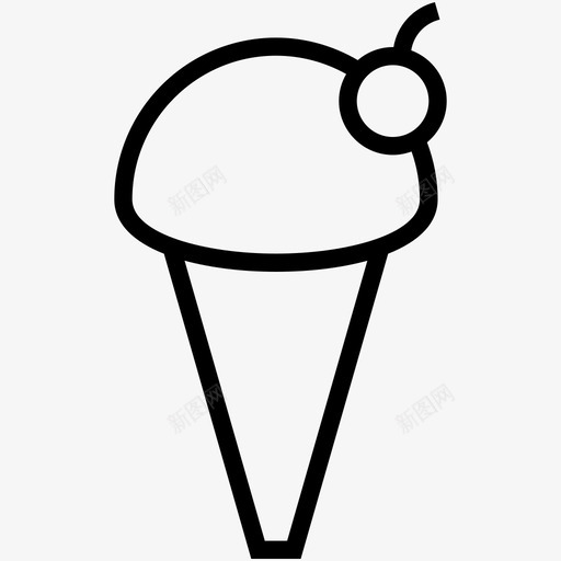 冰淇淋蛋糕筒杯筒图标svg_新图网 https://ixintu.com 冰淇淋 冷冻甜点 婴儿和儿童图标集 杯筒 蛋糕筒