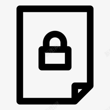 锁文件文件文件纸图标图标