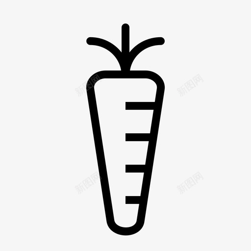 胡萝卜食品园艺图标svg_新图网 https://ixintu.com 健康 农业和农业 园艺 胡萝卜 蔬菜 食品