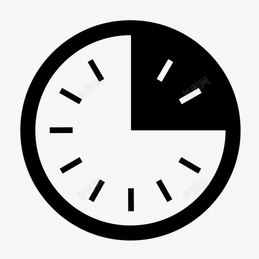 时钟15分钟时钟面图标svg_新图网 https://ixintu.com 1 15分钟 4 已用 时钟 时钟面