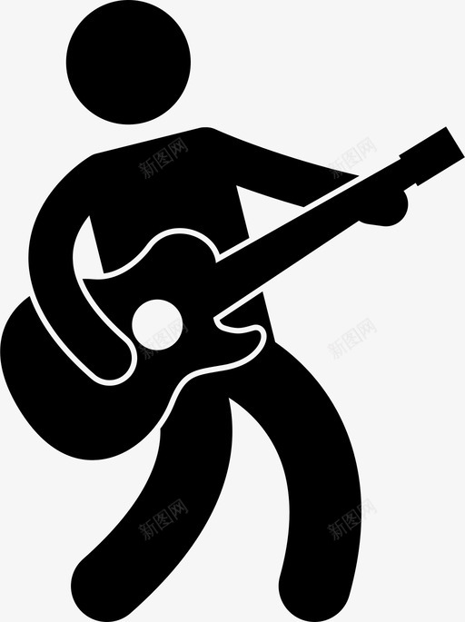 男人弹吉他庆祝人图标svg_新图网 https://ixintu.com 人 唱歌 庆祝 男人弹吉他 聚会