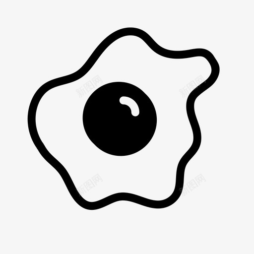 煎蛋早餐健康图标svg_新图网 https://ixintu.com 健康 早晨 早餐 煎蛋