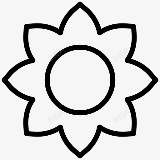 sunflower多媒体线图标svg_新图网 https://ixintu.com sunflower 多媒体线图标