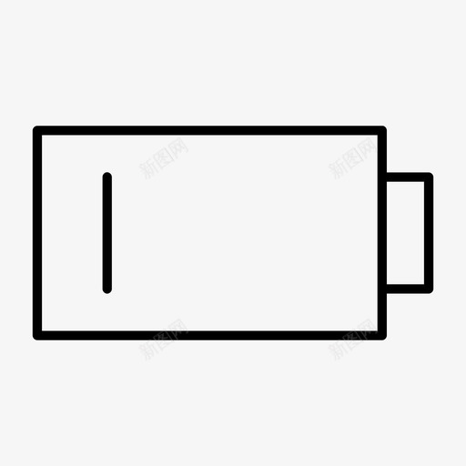 接近空电池能量低电池电量图标svg_新图网 https://ixintu.com 一般指示灯 低电池电量 功率 接近空电池 能量