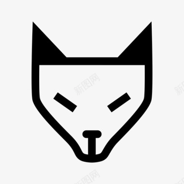 狐狸动物狐狸头图标图标