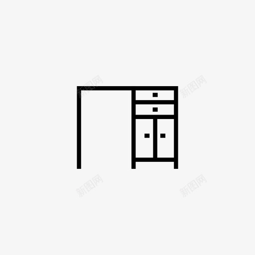 台式机宜家办公室图标svg_新图网 https://ixintu.com 办公室 台式机 宜家 工作