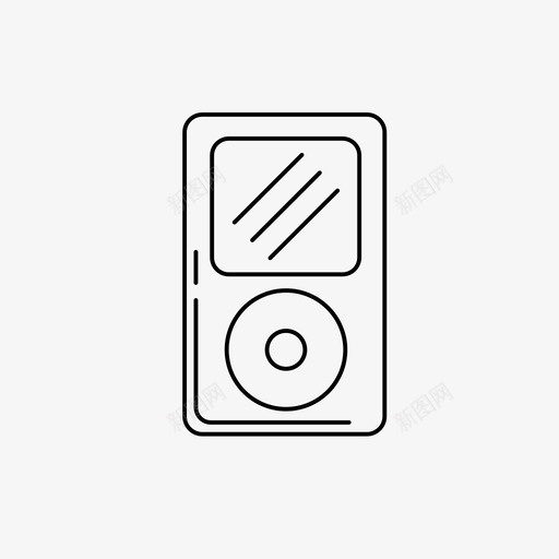 mp3播放器经典ipod图标svg_新图网 https://ixintu.com ipod mp3播放器 声音 技术 经典 音乐