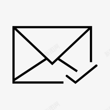 信封检查电子邮件图标图标