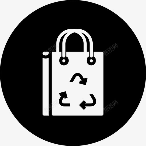 袋式背负式环保型图标svg_新图网 https://ixintu.com 循环型 环保型 生态环保型圆差固体 背负式 袋式