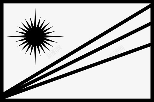 马绍尔群岛国家国旗图标图标