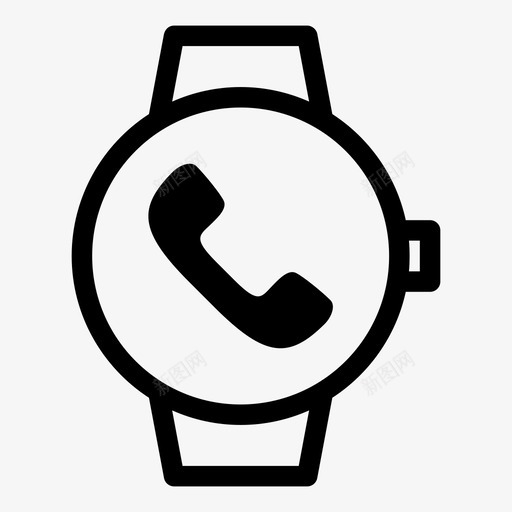 智能手表电话呼叫中心手机图标svg_新图网 https://ixintu.com 呼叫中心 客户服务 手机 智能手表电话 热线
