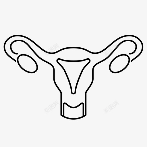 子宫卵巢生殖系统图标svg_新图网 https://ixintu.com 卵巢 子宫 性 性健康 生殖系统