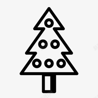松树满树圣诞节节日图标图标