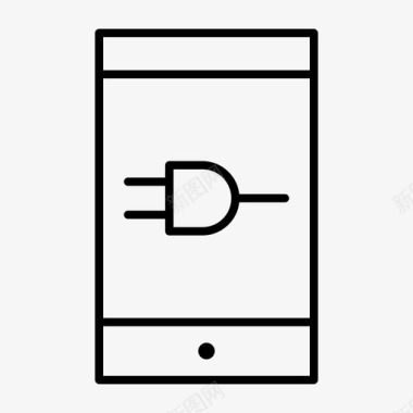 智能手机插头连接器电气插头图标图标