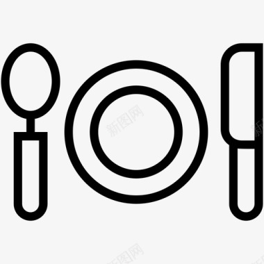 用餐刀盘子图标图标