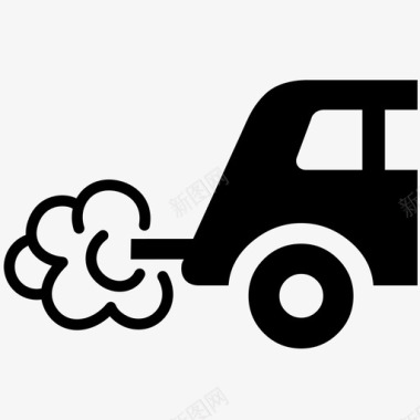 废气汽车排放物图标图标