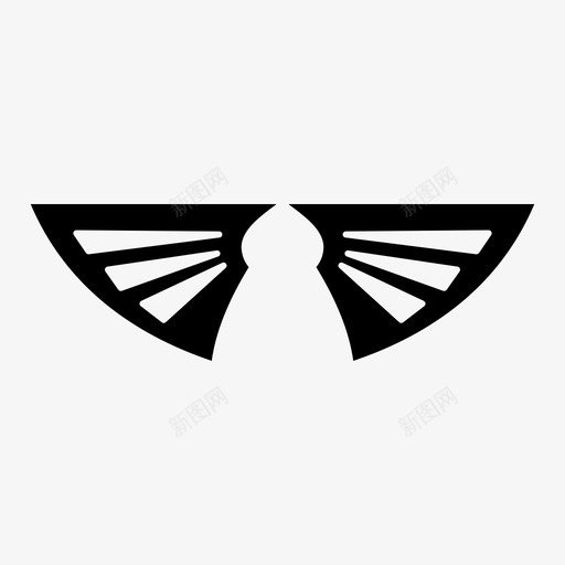 翅膀天使飞翔图标svg_新图网 https://ixintu.com 天使 翅膀 飞翔