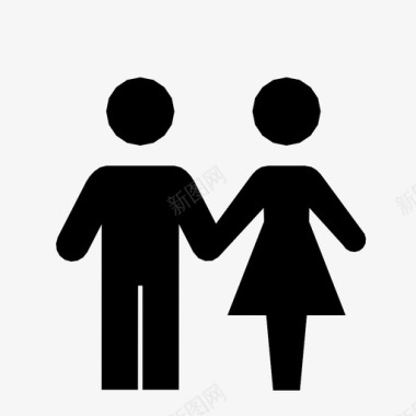异性恋夫妻婚姻图标图标