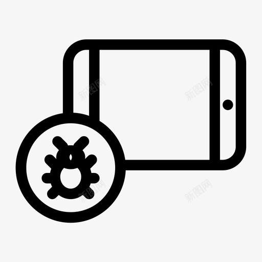tabletbug调试设备图标svg_新图网 https://ixintu.com tabletbug 病毒 设备 调试
