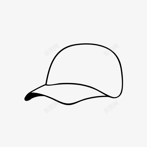 帽子棒球帽头图标svg_新图网 https://ixintu.com 头 帽子 戴 手绘 棒球帽