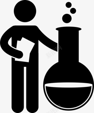 化学家化学实验图标图标