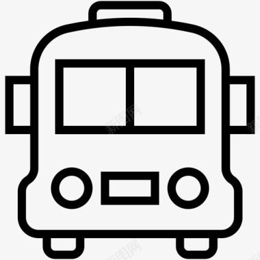 旅游巴士公共巴士公共交通图标图标