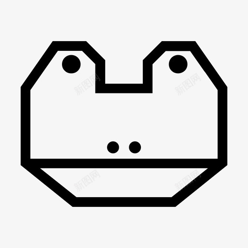折纸青蛙折纸动物图标svg_新图网 https://ixintu.com 折纸动物 折纸青蛙