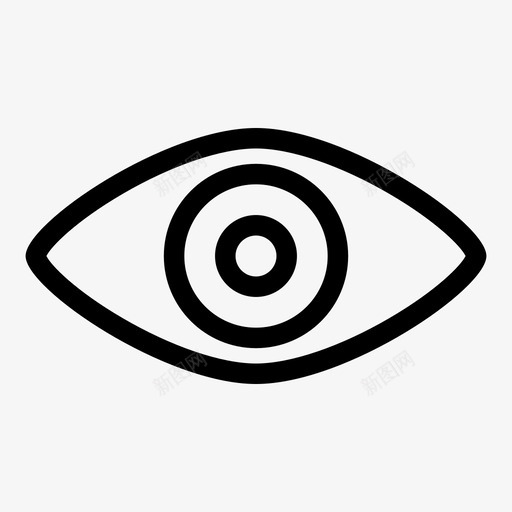 眼睛密码预览图标svg_新图网 https://ixintu.com 安全 密码 眼睛 移动和网络 视觉 预览