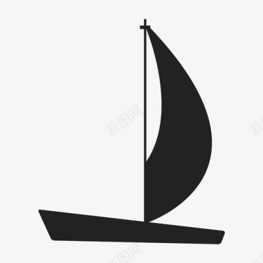 帆船防风罩图标图标