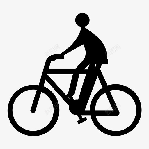 自行车手2个轮子自行车图标svg_新图网 https://ixintu.com 2个轮子 交通工具 自行车 自行车手 车辆