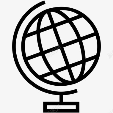 地球仪桌面地球仪办公用品图标图标