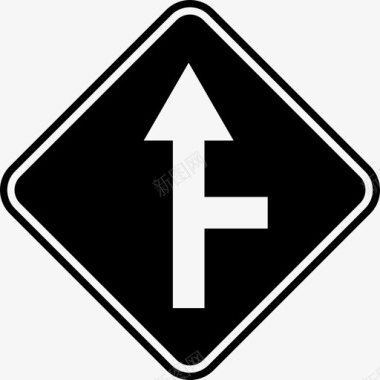 右交叉口道路标志图标图标
