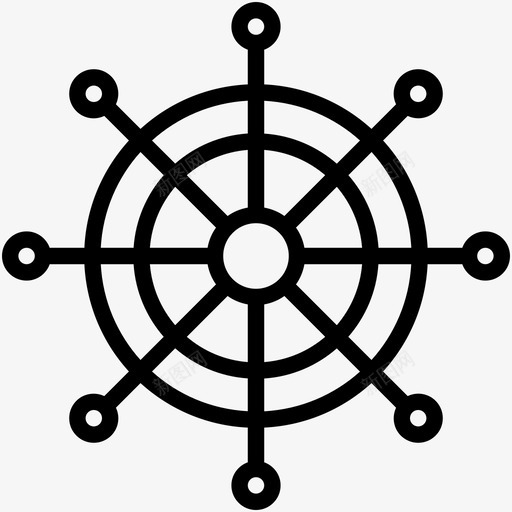 船舵船控制器船轮图标svg_新图网 https://ixintu.com 夏季和旅行图标集合 航海 船控制器 船舵 船轮